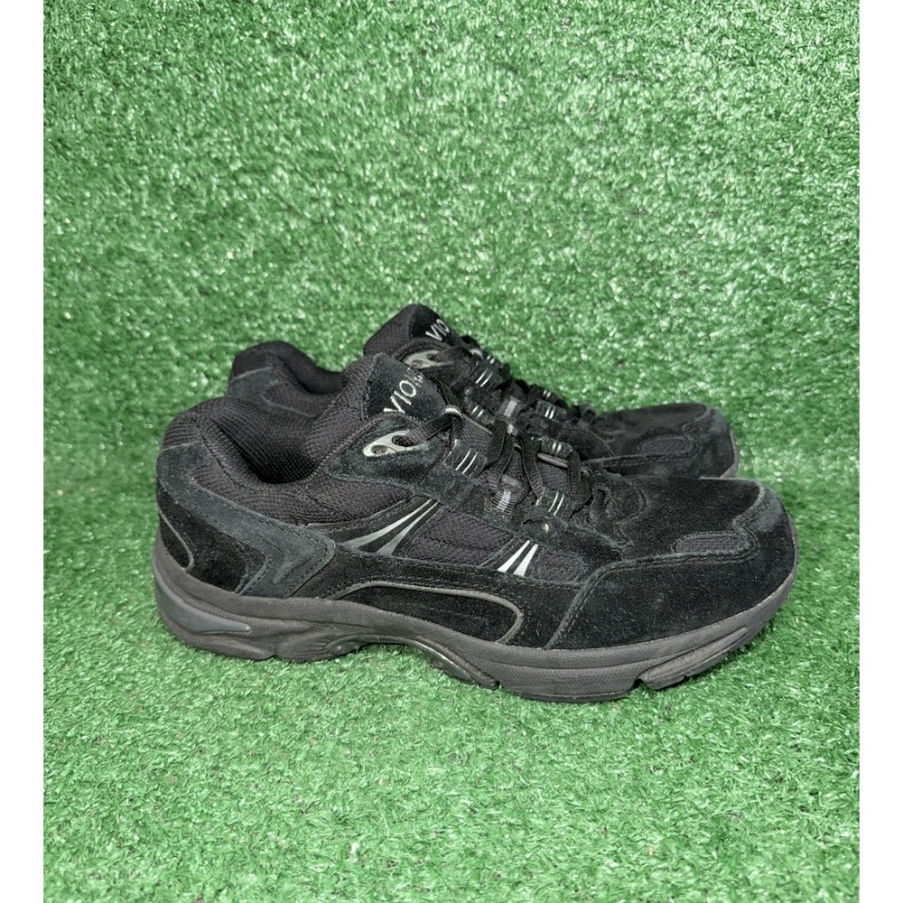 Vionic Walker Women Size 9 Black Suede Walking Shoes Orthopedic Support Sneakers